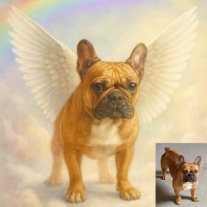 Rainbow Memorial Pet Portrait